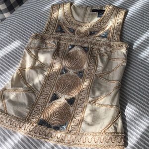 French connection beaded pearl sequin tank top